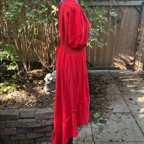 Flying Tomato Bright Orange women’s high low dress. Size S - Picture 4 of 10